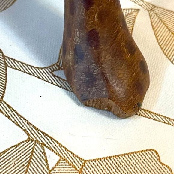 African Safari Big Cat Hand Carved Wood Folk Art Spotted Leopard Cheetah Figure - Picture 9 of 11